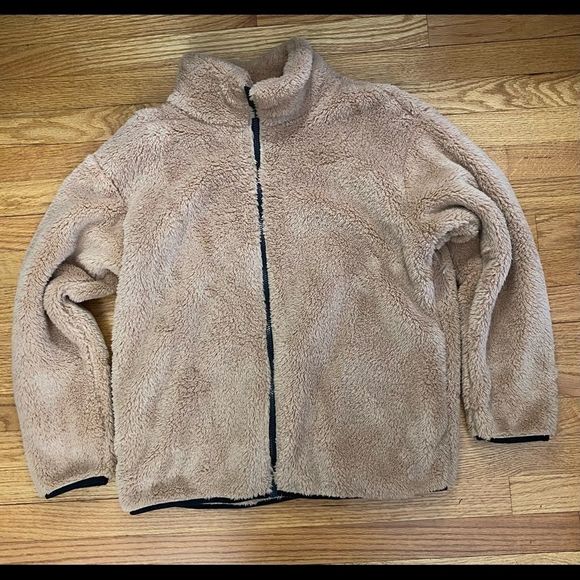 PINK Victoria's Secret Jackets & Blazers - PINK Victoria’s Secret Teddy Sherpa Jacket Women’s Large Brown Full Zip NWT Coat